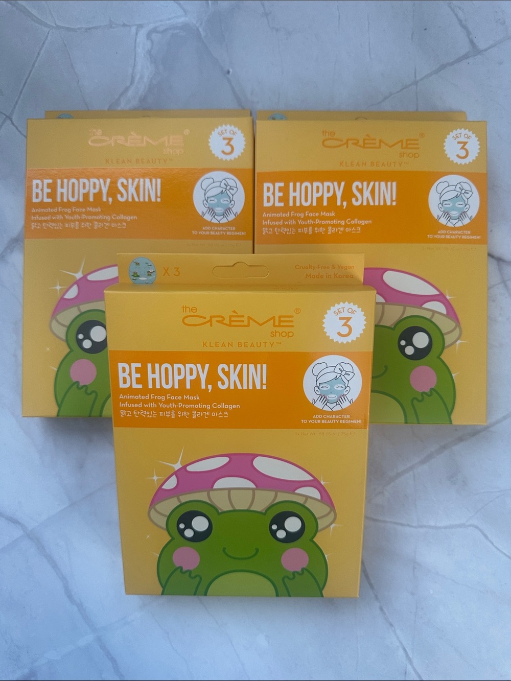 The Crème Shop "Be Hoppy, Skin!" Animated Frog Face Mask (3 boxes)